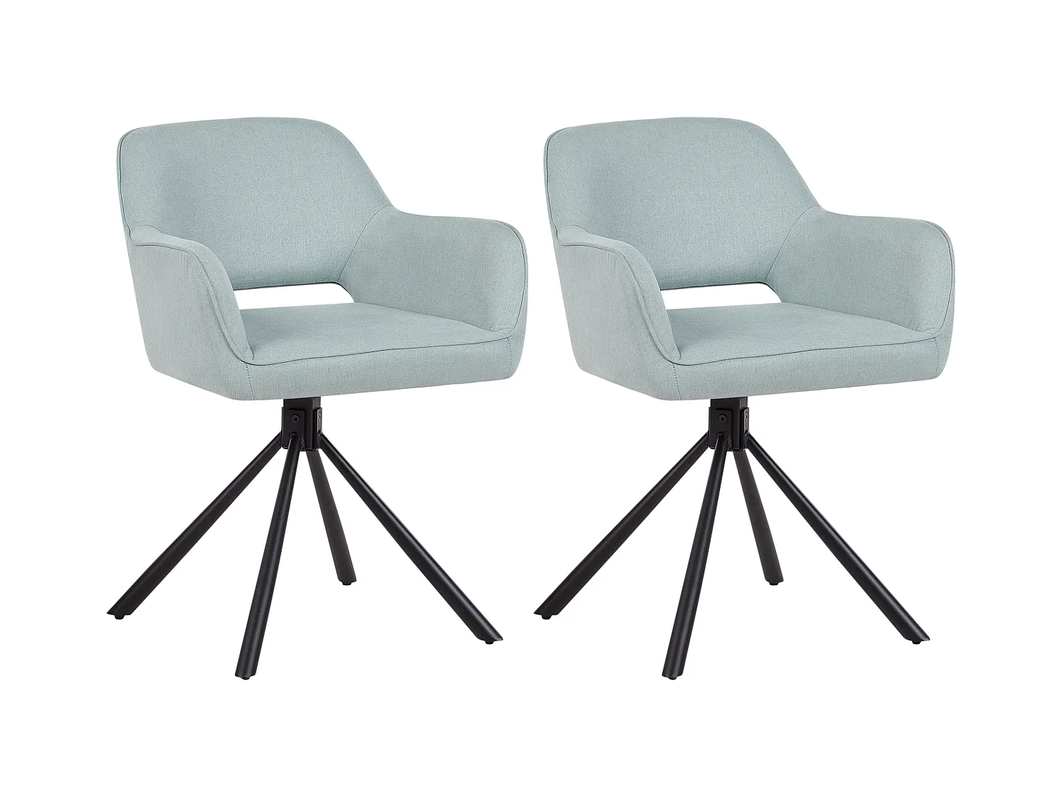 Lot de 2 chaises de salle à manger LOURES Vert menthe