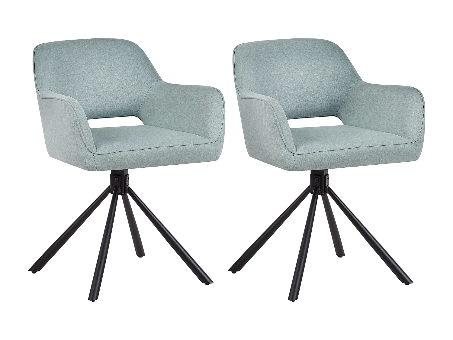 Lot de 2 chaises de salle à manger LOURES Vert menthe