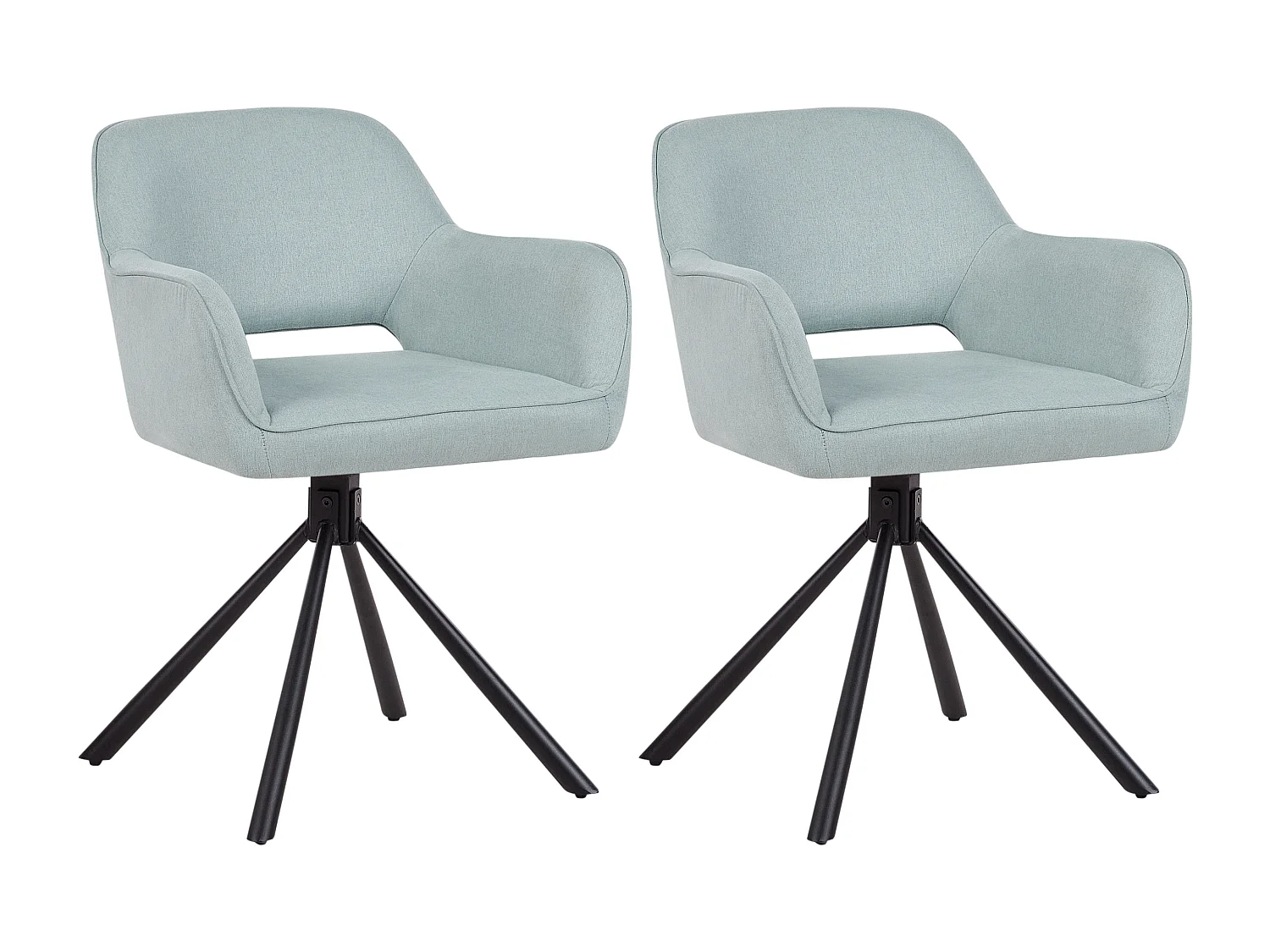 Lot de 2 chaises de salle à manger LOURES Vert menthe