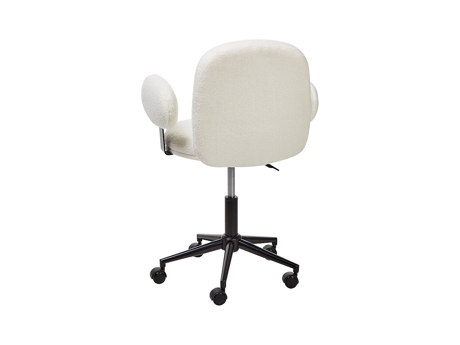 Chaise de bureau MORAGA Bouclé Blanc cassé