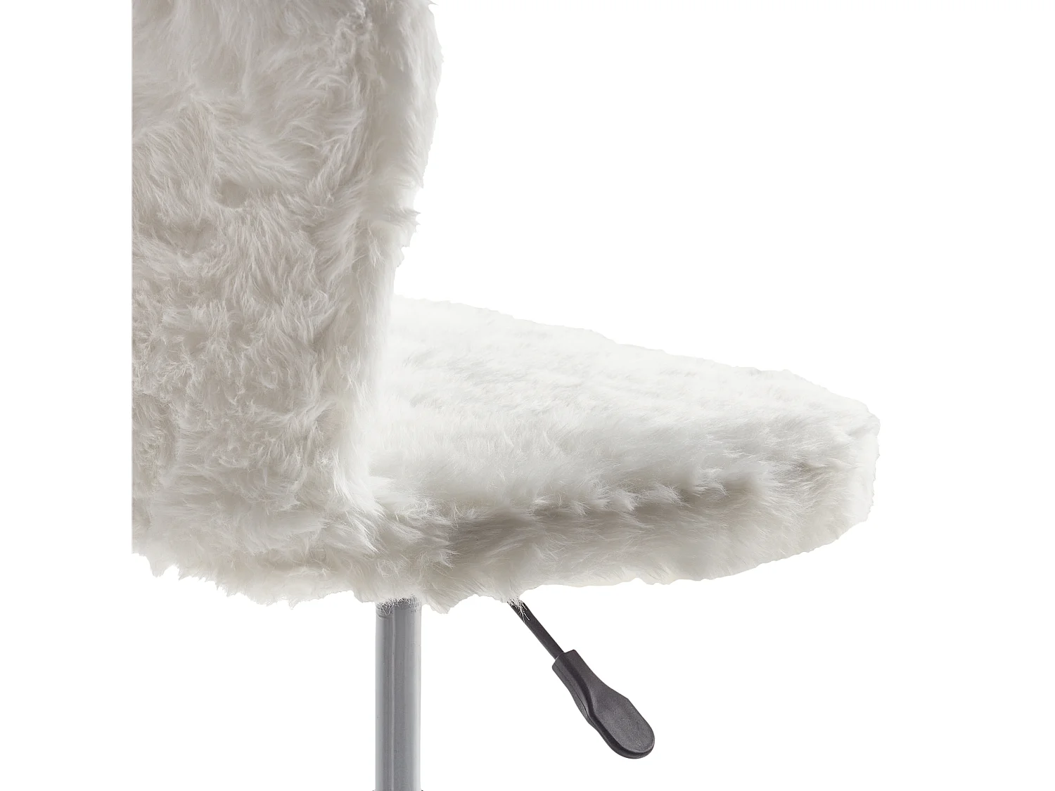 Chaise de bureau MARGATE Fourrure synthétique Blanc