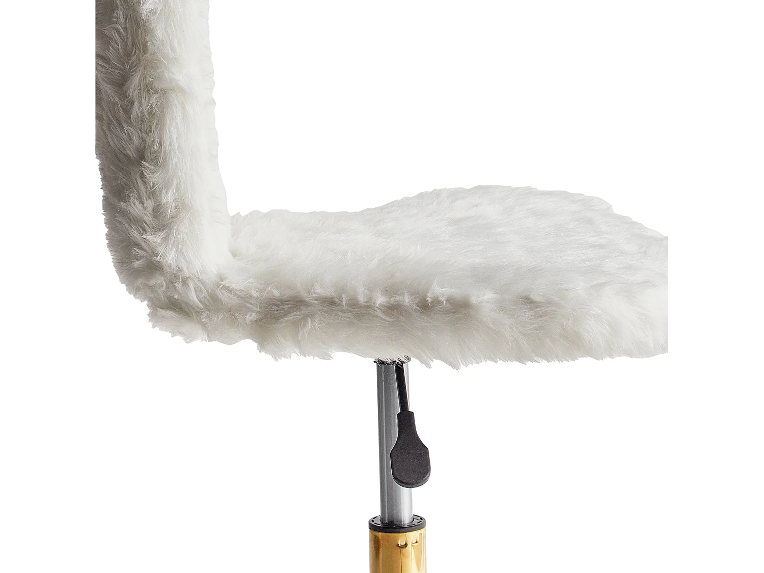 Chaise de bureau MARGATE Fourrure synthétique Blanc