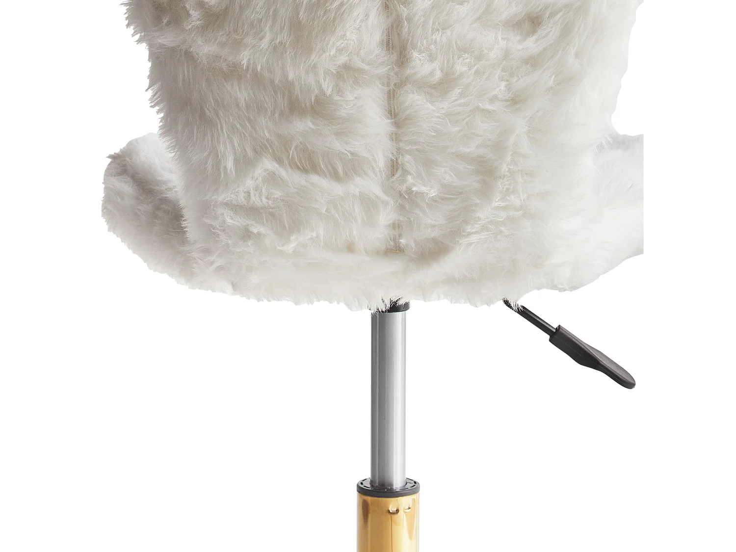 Chaise de bureau MARGATE Fourrure synthétique Blanc