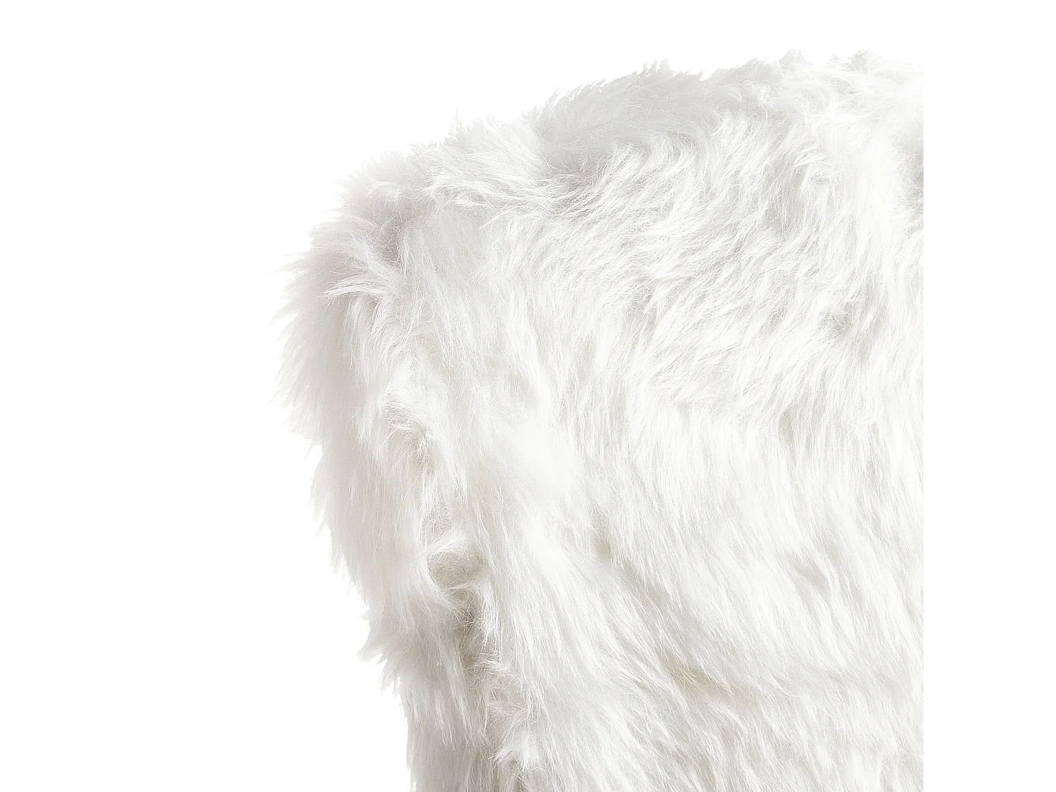 Chaise de bureau MARGATE Fourrure synthétique Blanc