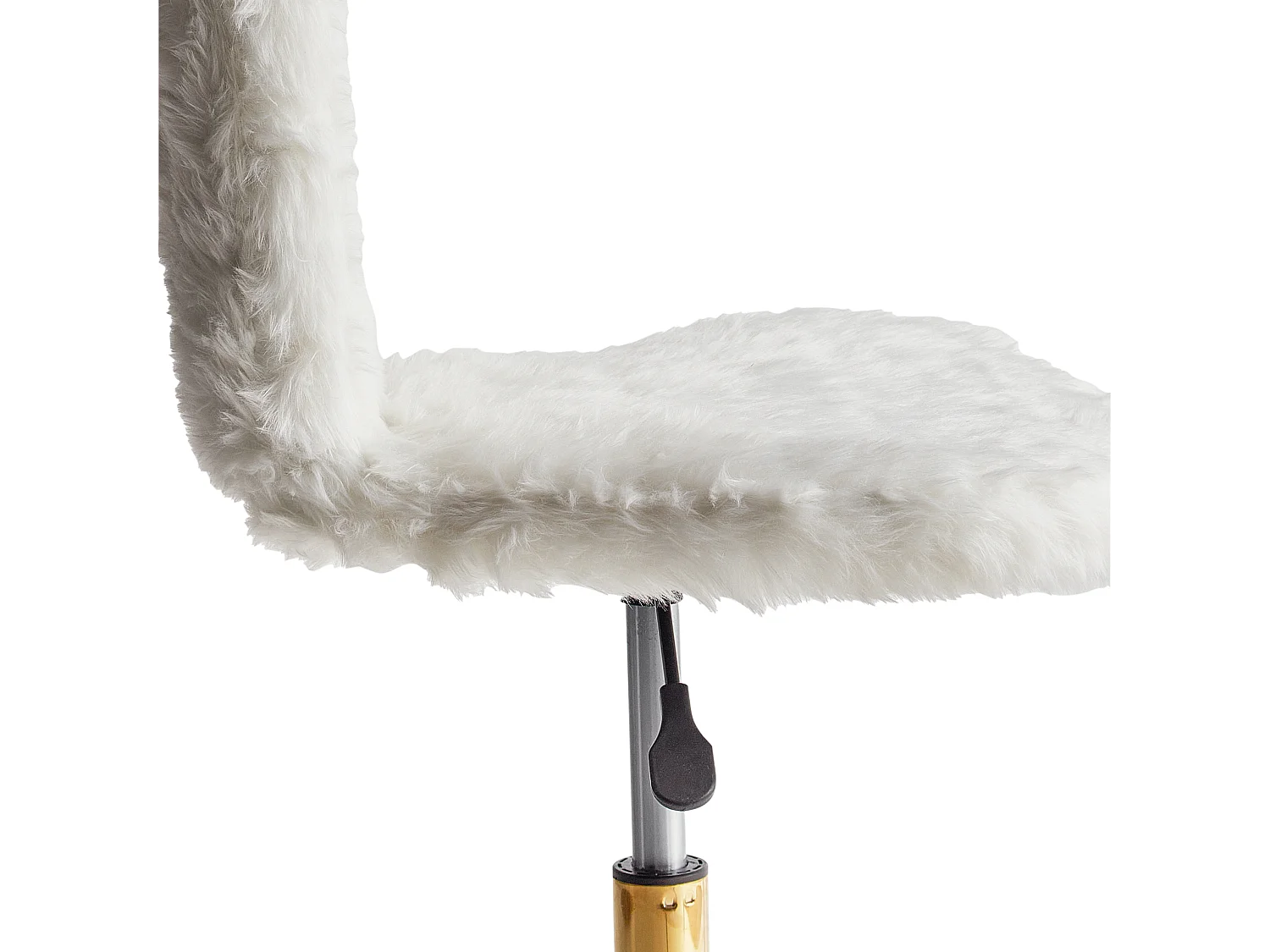 Chaise de bureau MARGATE Fourrure synthétique Blanc