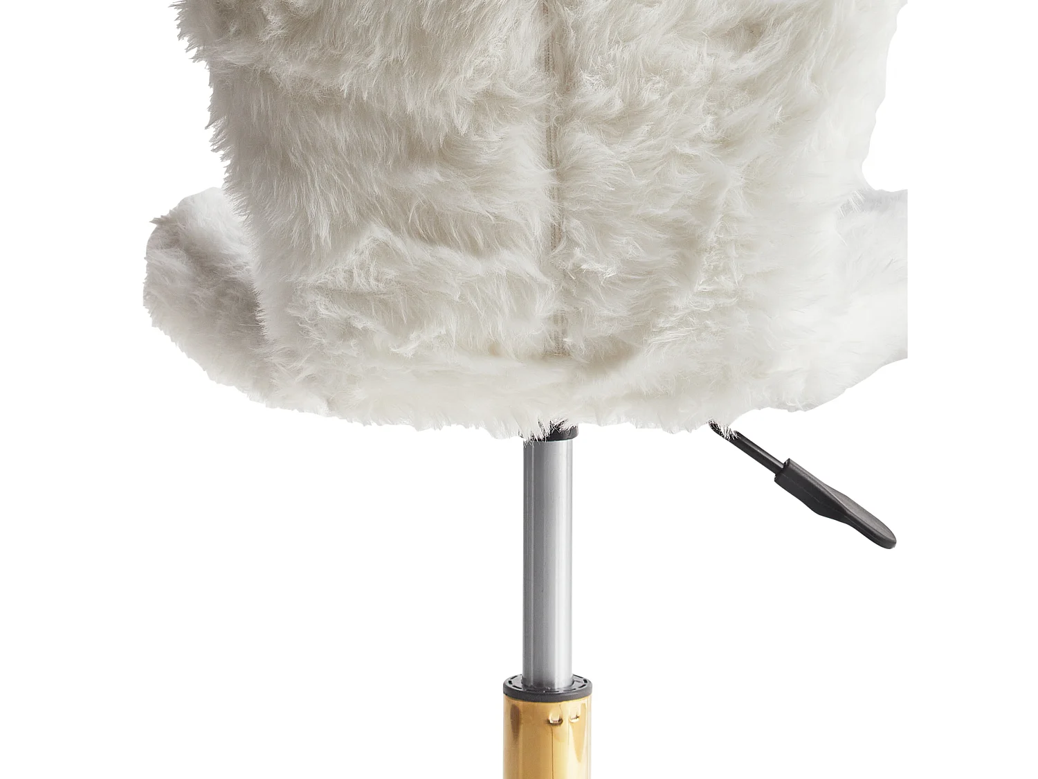 Chaise de bureau MARGATE Fourrure synthétique Blanc