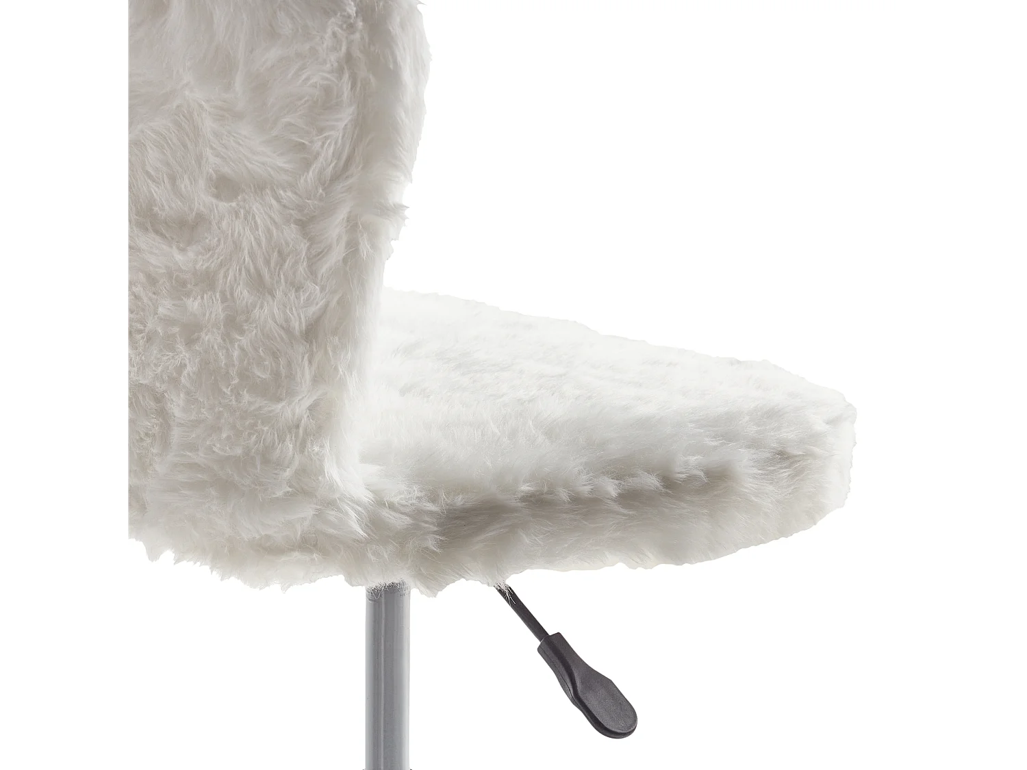 Chaise de bureau MARGATE Fourrure synthétique Blanc