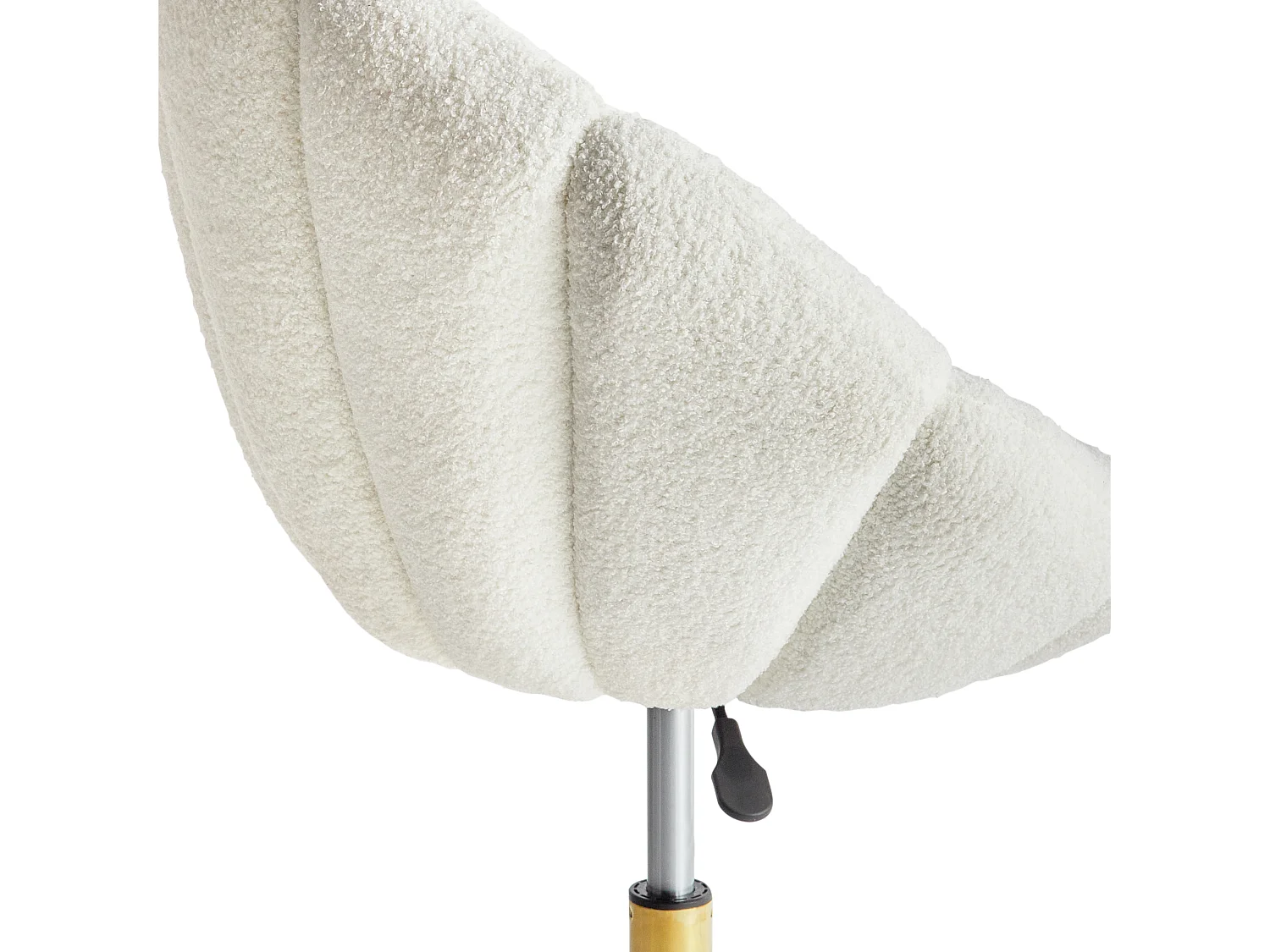 Chaise de bureau ANNABELLE Bouclé Blanc