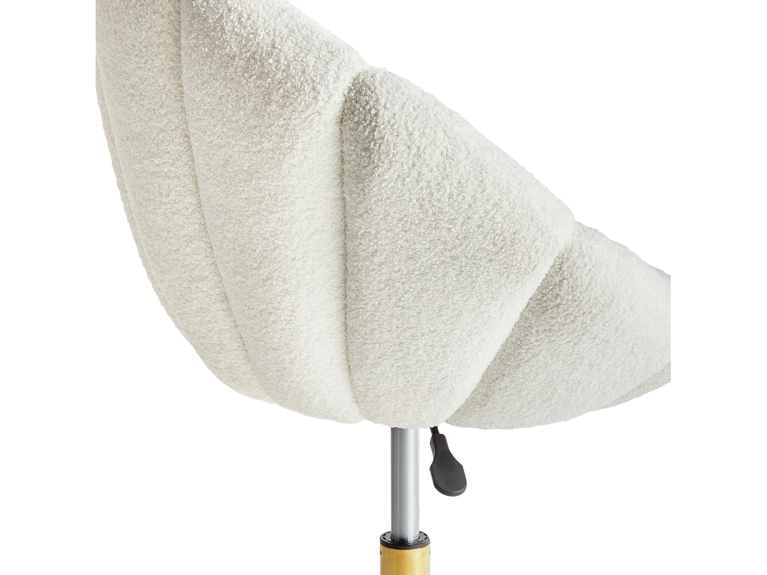 Chaise de bureau ANNABELLE Bouclé Blanc