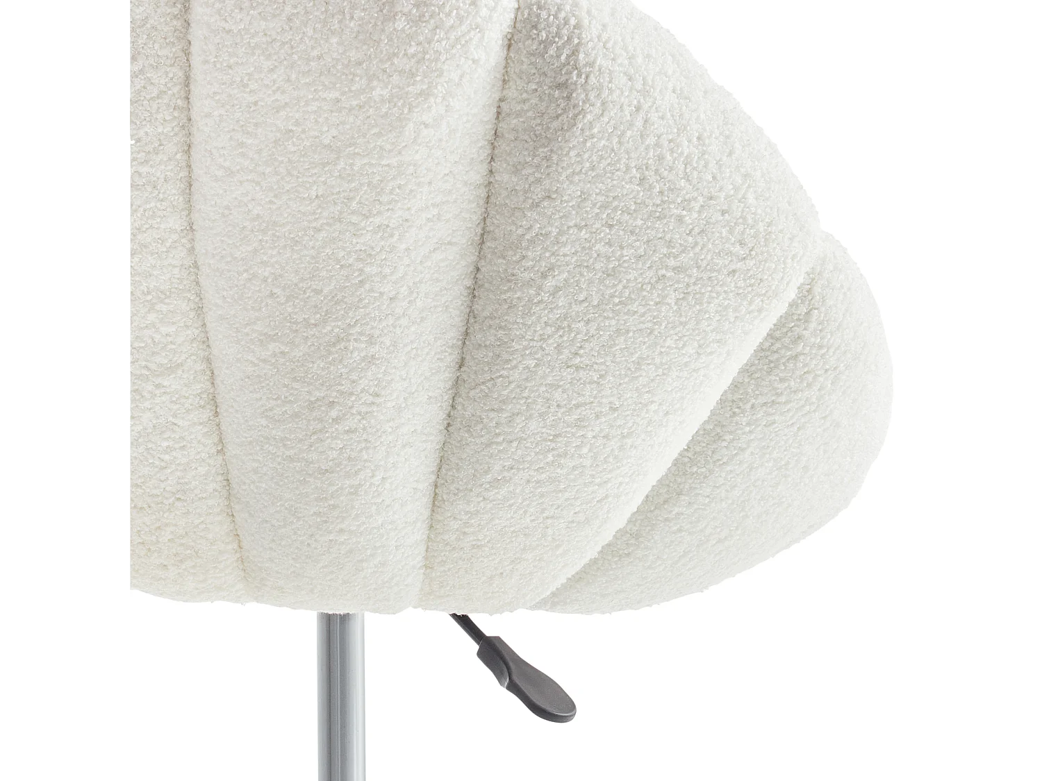 Chaise de bureau ANNABELLE Bouclé Blanc