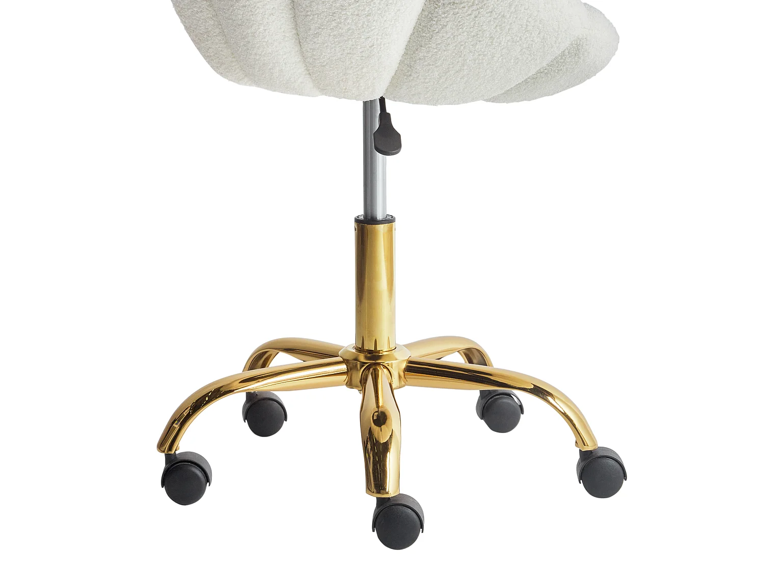 Chaise de bureau ANNABELLE Bouclé Blanc