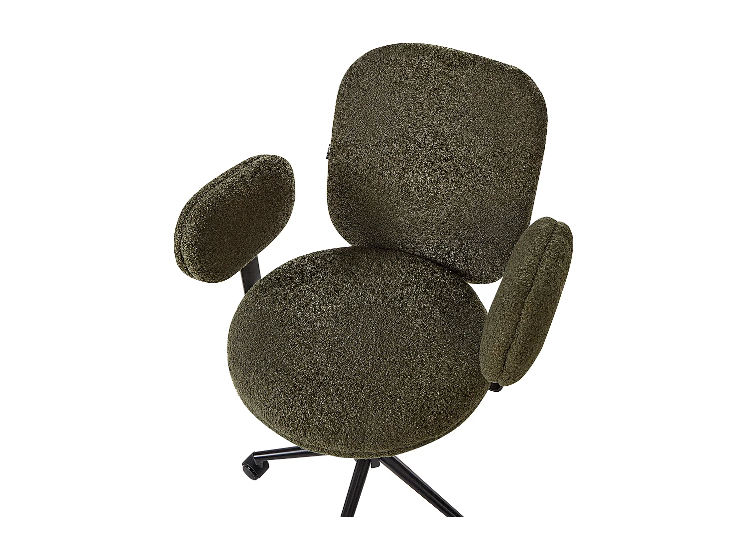 Chaise de bureau MORAGA Bouclé Vert foncé