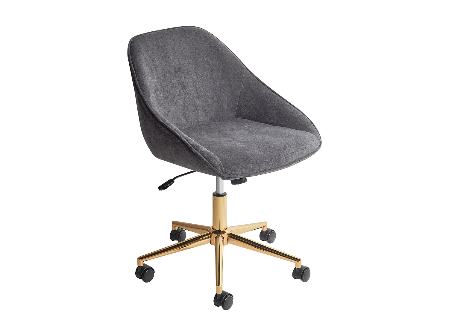 Chaise de bureau BARDSDALE Velours Gris foncé