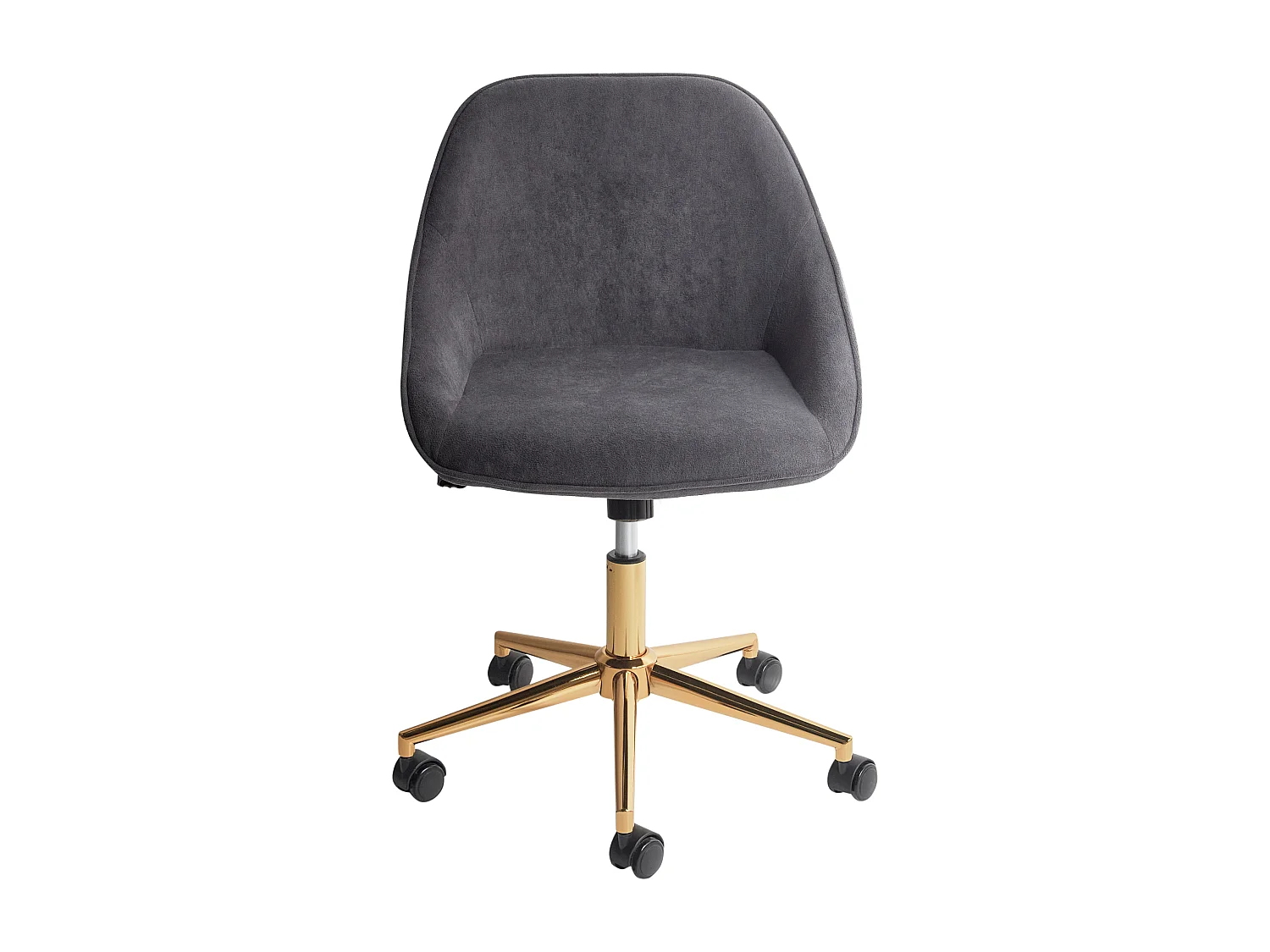 Chaise de bureau BARDSDALE Velours Gris foncé