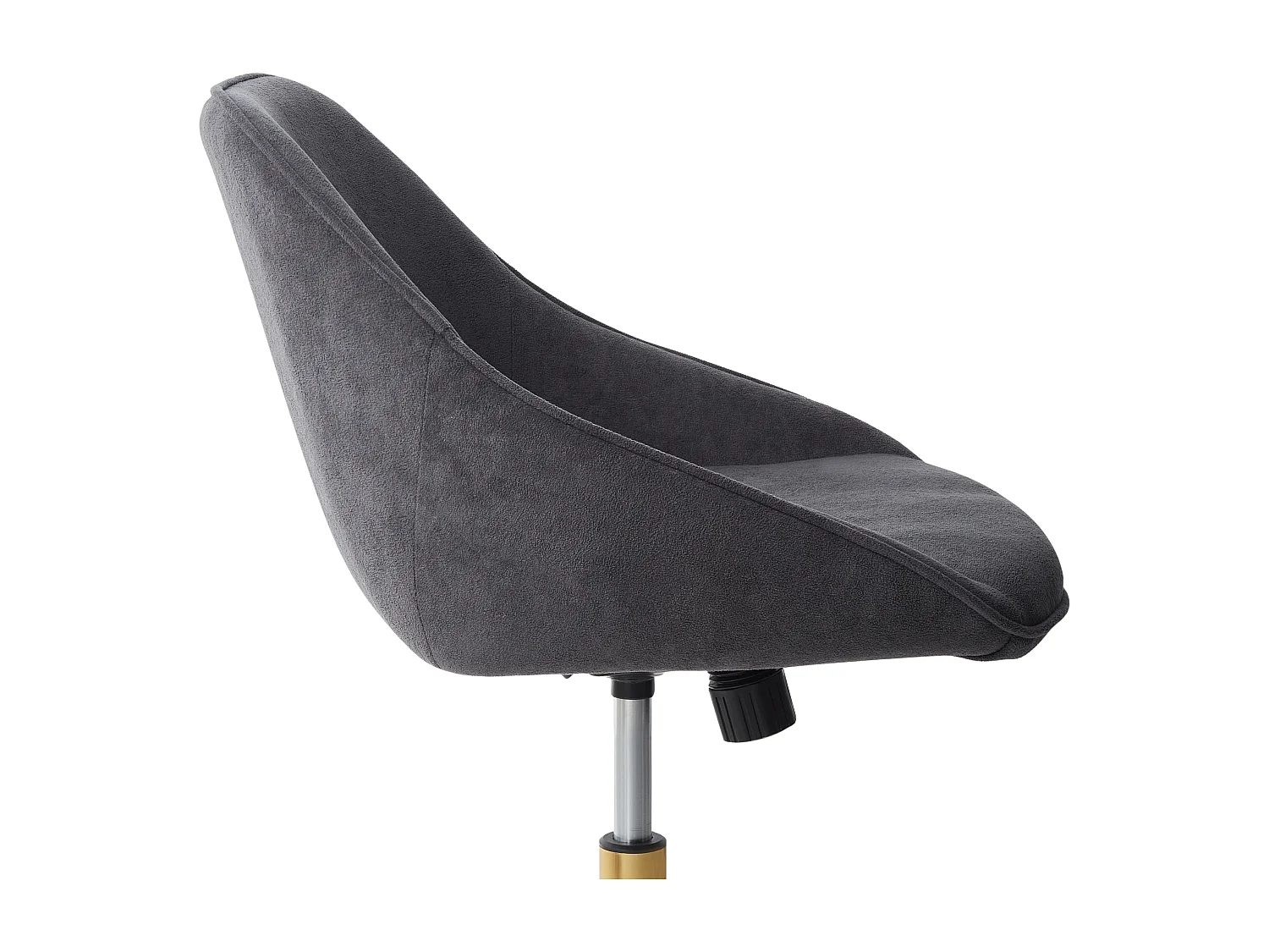 Chaise de bureau BARDSDALE Velours Gris foncé