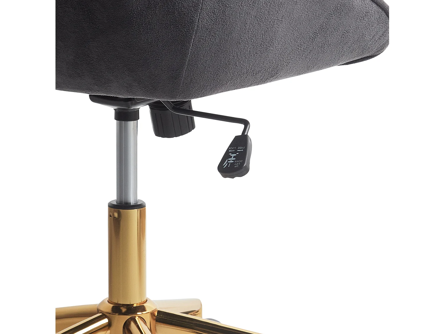 Chaise de bureau BARDSDALE Velours Gris foncé