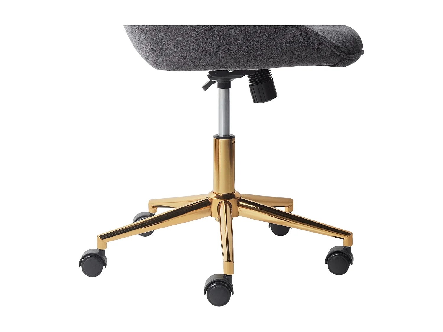 Chaise de bureau BARDSDALE Velours Gris foncé