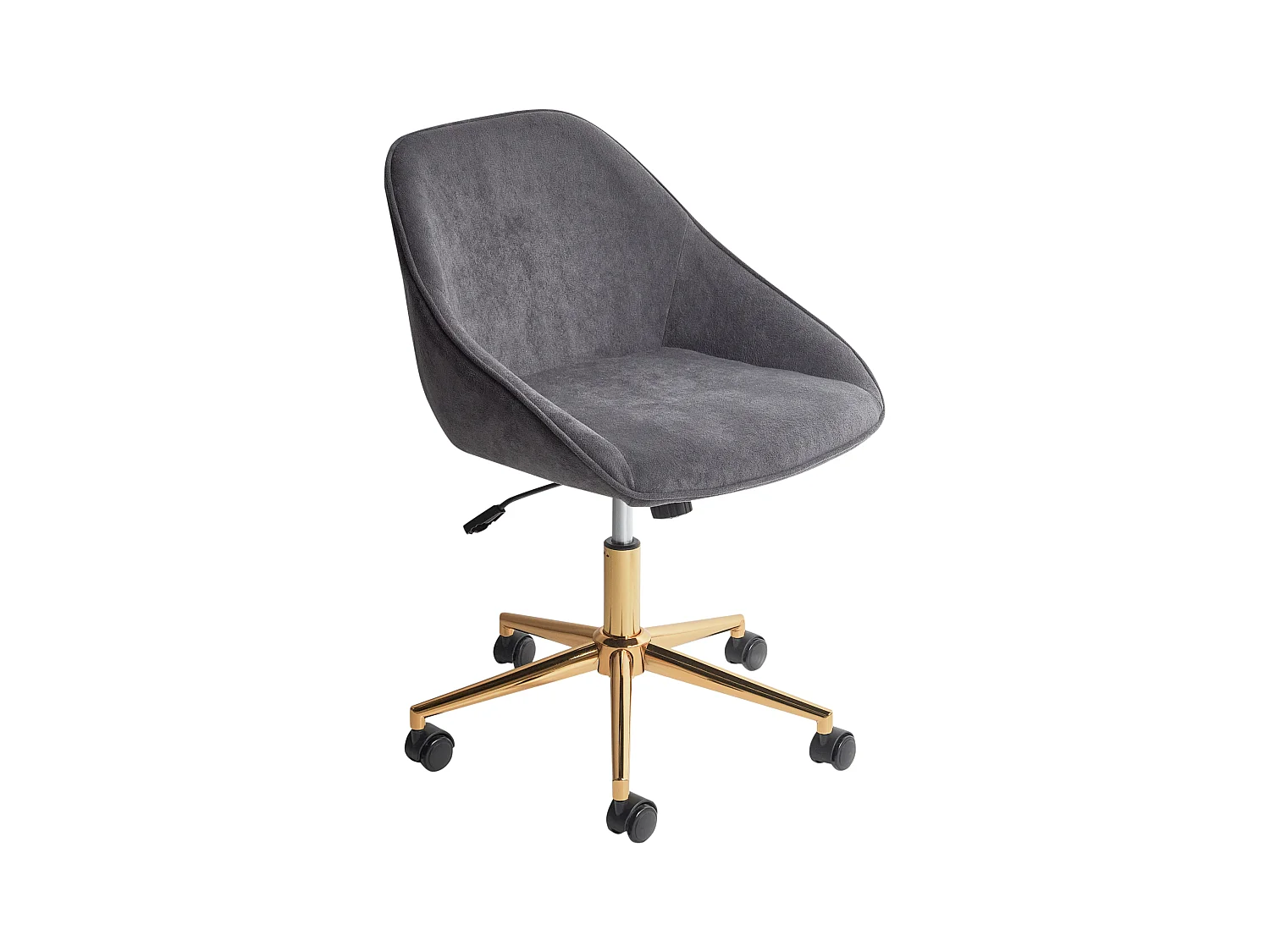 Chaise de bureau BARDSDALE Velours Gris foncé