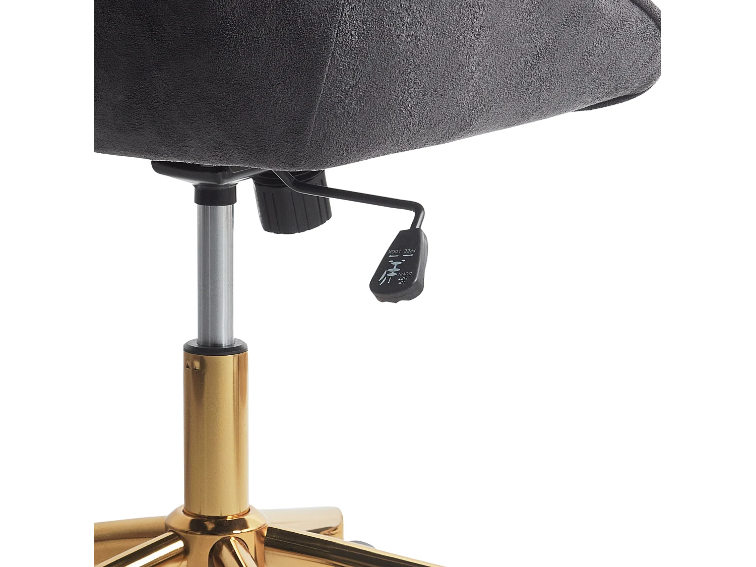 Krzesło biurowe Obrotowy BARDSDALE Welur Ciemnoszary