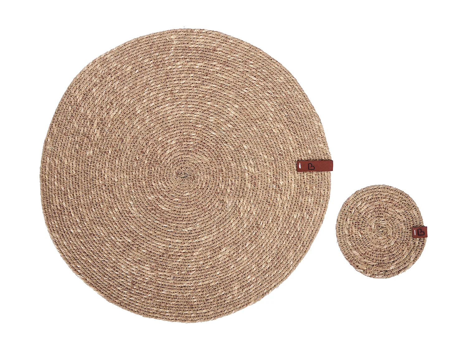 Ensemble sets de table et sous-verres KUNZEA Naturel Herbier marin