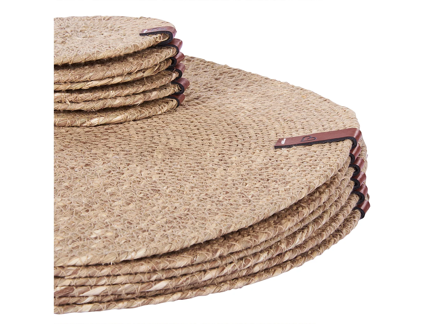 Ensemble sets de table et sous-verres KUNZEA Naturel Herbier marin