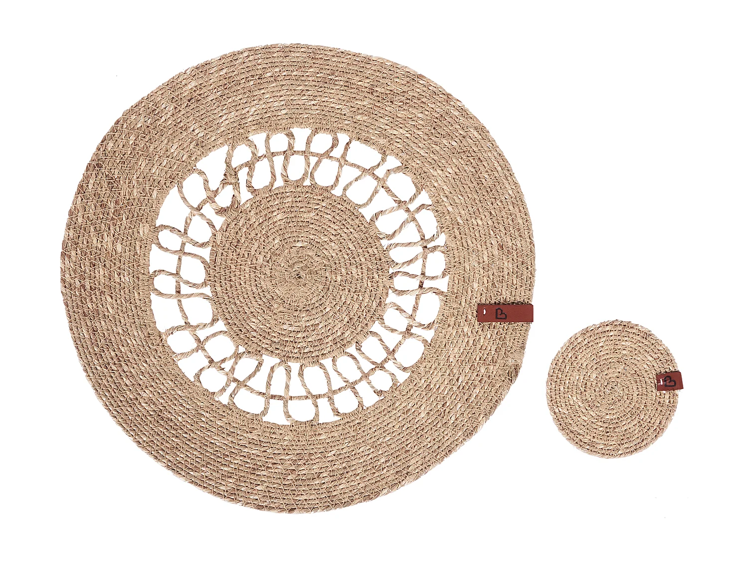 Ensemble sets de table et sous-verres PEPPERBERRY Naturel Herbier marin