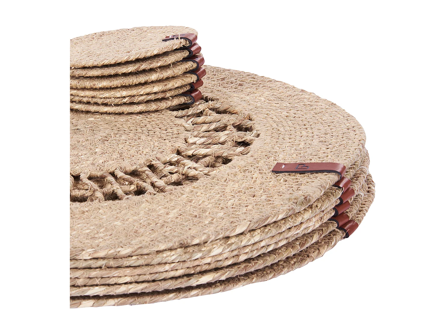 Ensemble sets de table et sous-verres PEPPERBERRY Naturel Herbier marin