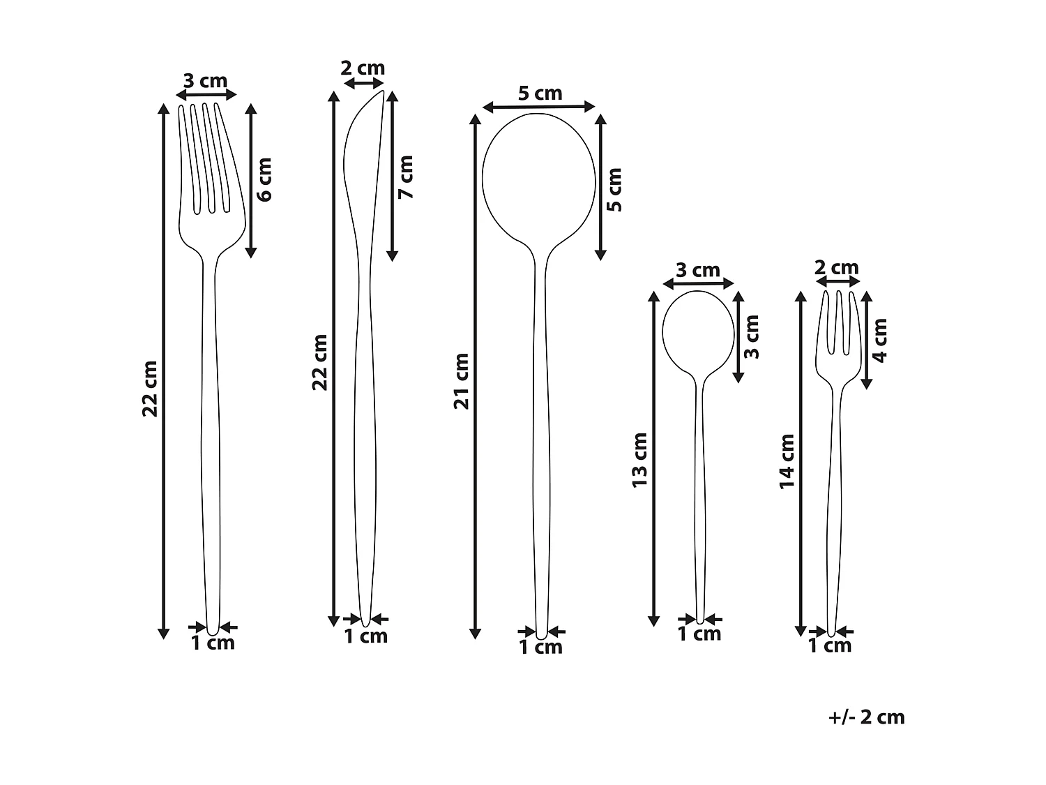 Set de 30 couverts RIGATONI Noir