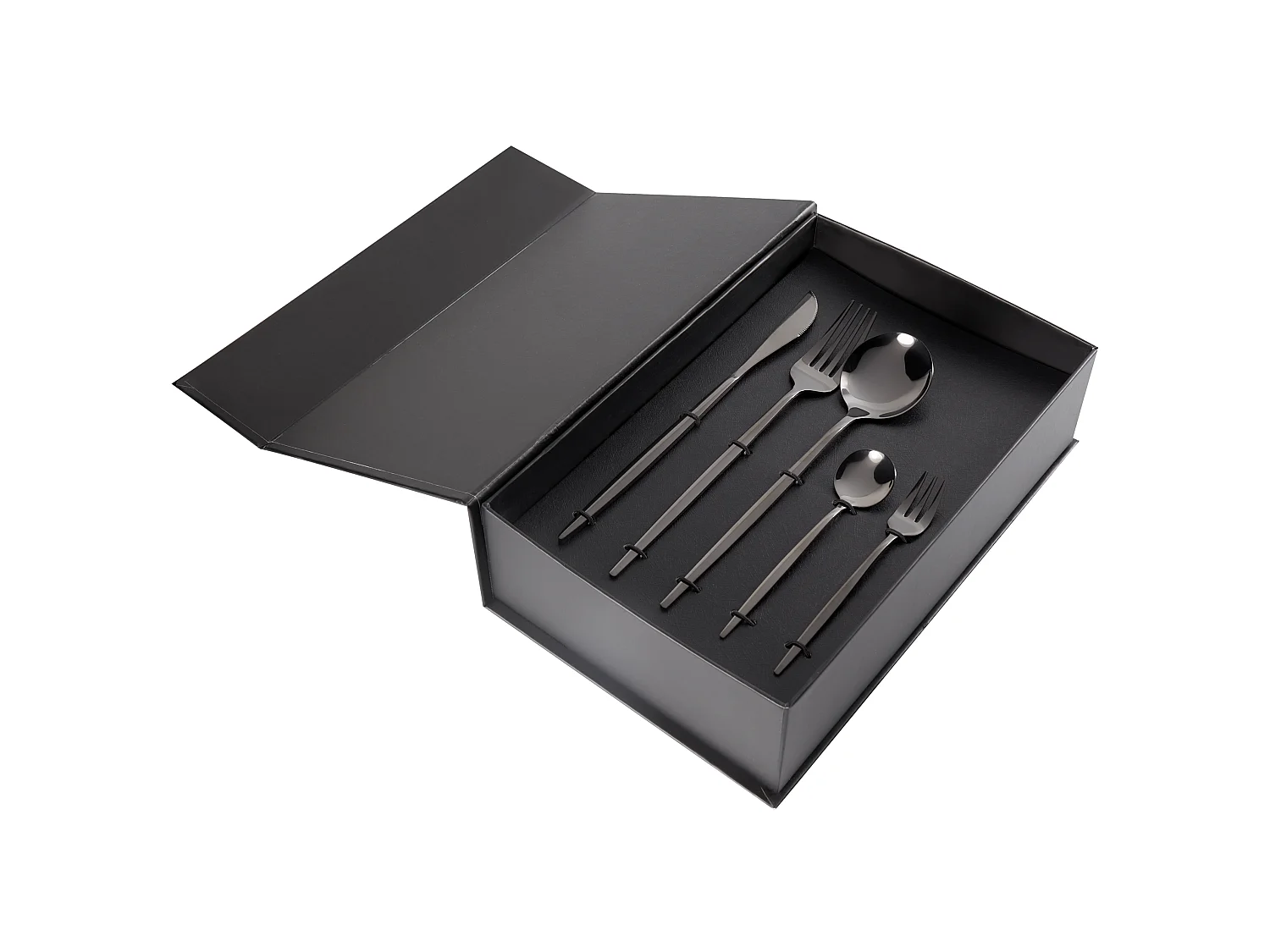 30 Piece Cutlery Set RIGATONI Black