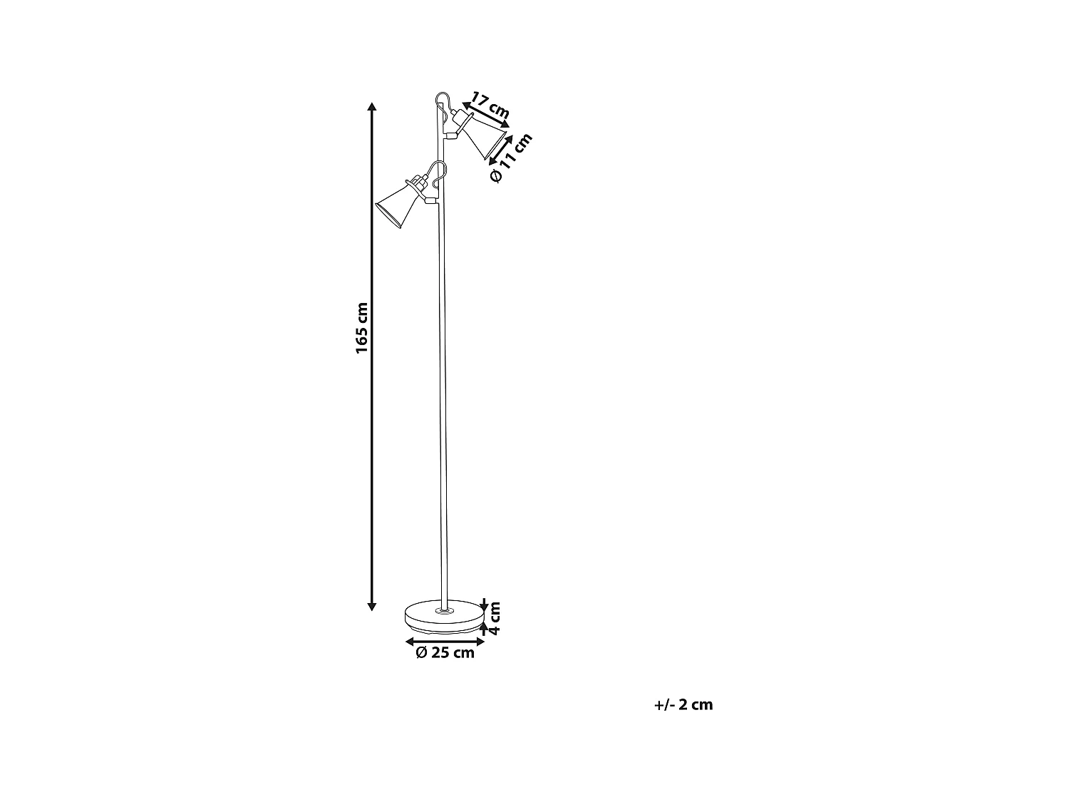 Stehlampe MOYOLA verstellbar Metall Beige