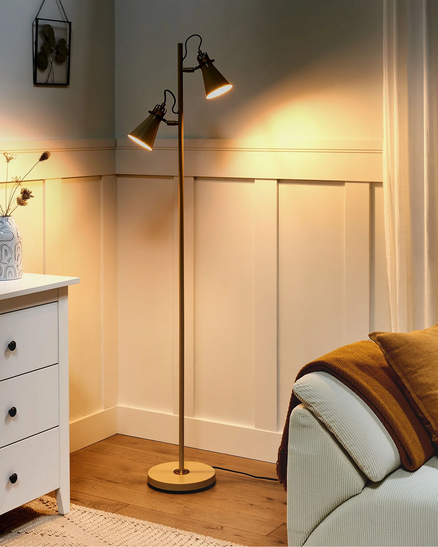 Lampadaire MOYOLA Réglable Métal Beige