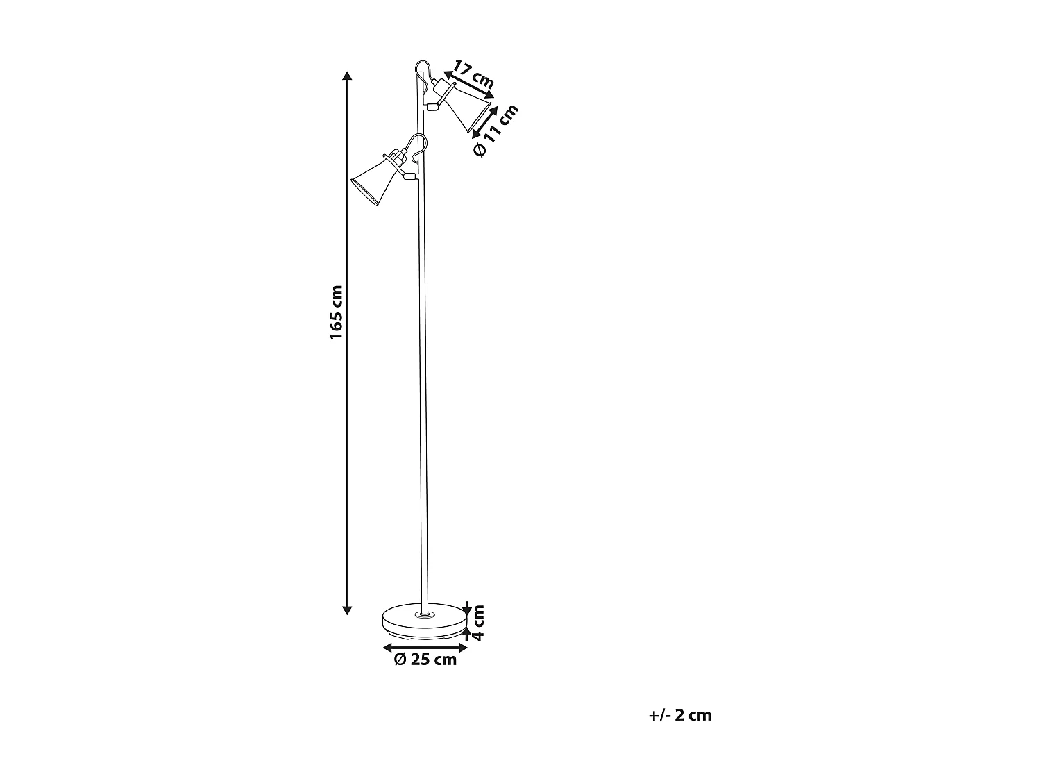 Lampadaire MOYOLA Réglable Métal Beige