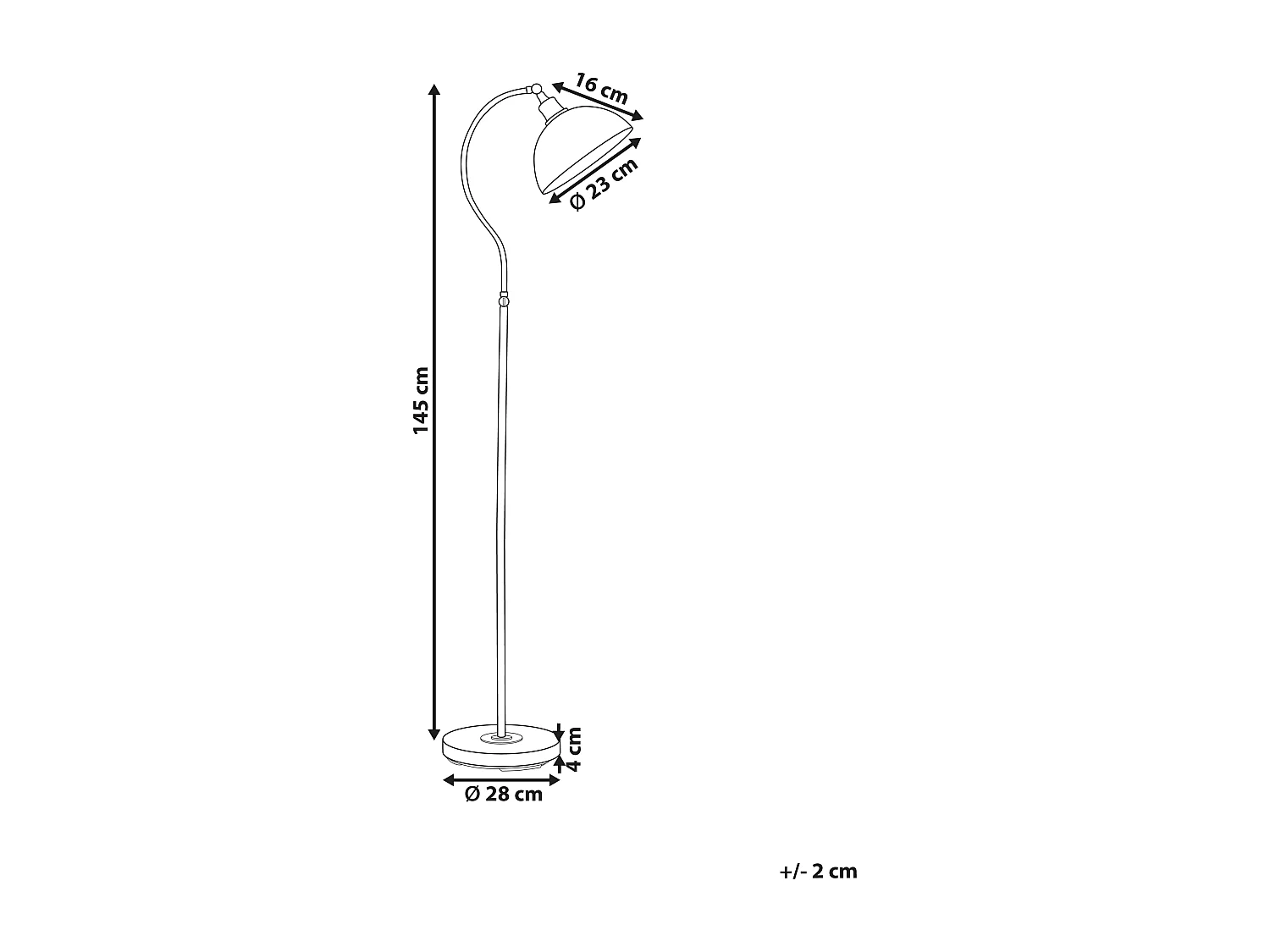 Staande lamp LENNON Verstelbaar Metaal Lichtbeige