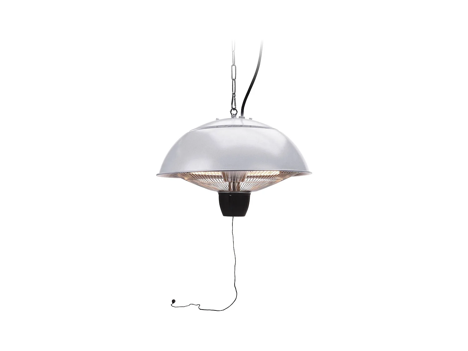 Well Home Chauffage de terrasse modèle suspendu revêtement argent 45x45x35cm