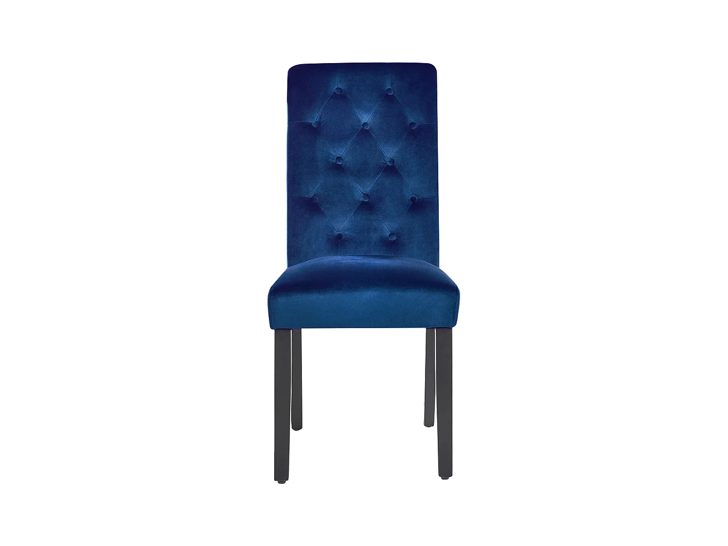 Lot de 2 chaises de salle à manger VELVA Velours Bleu foncé