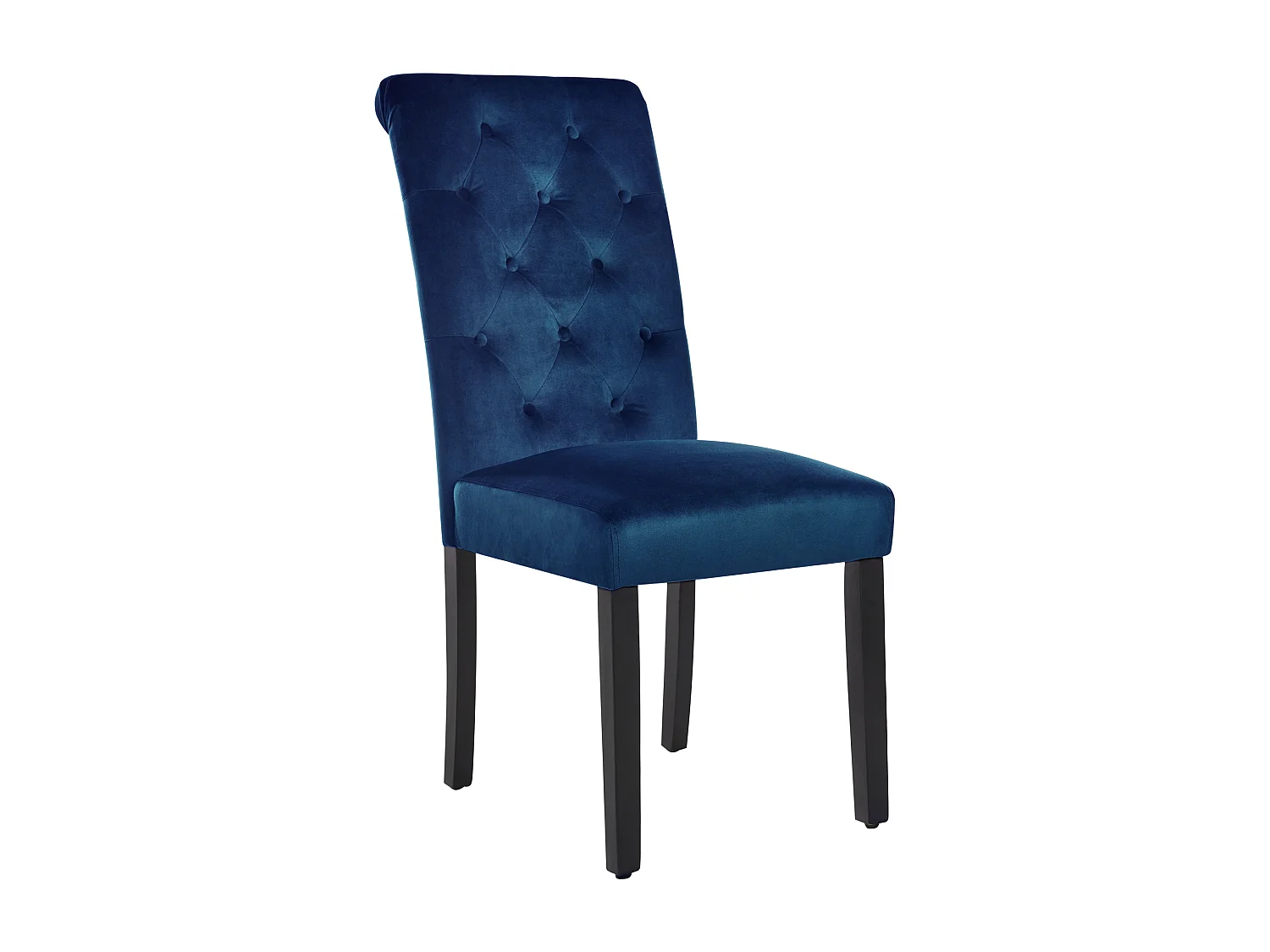 Lot de 2 chaises de salle à manger VELVA Velours Bleu foncé