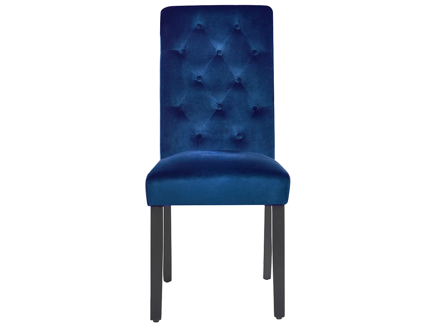 Set di 2 sedie da pranzo VELVA Velluto Blu scuro