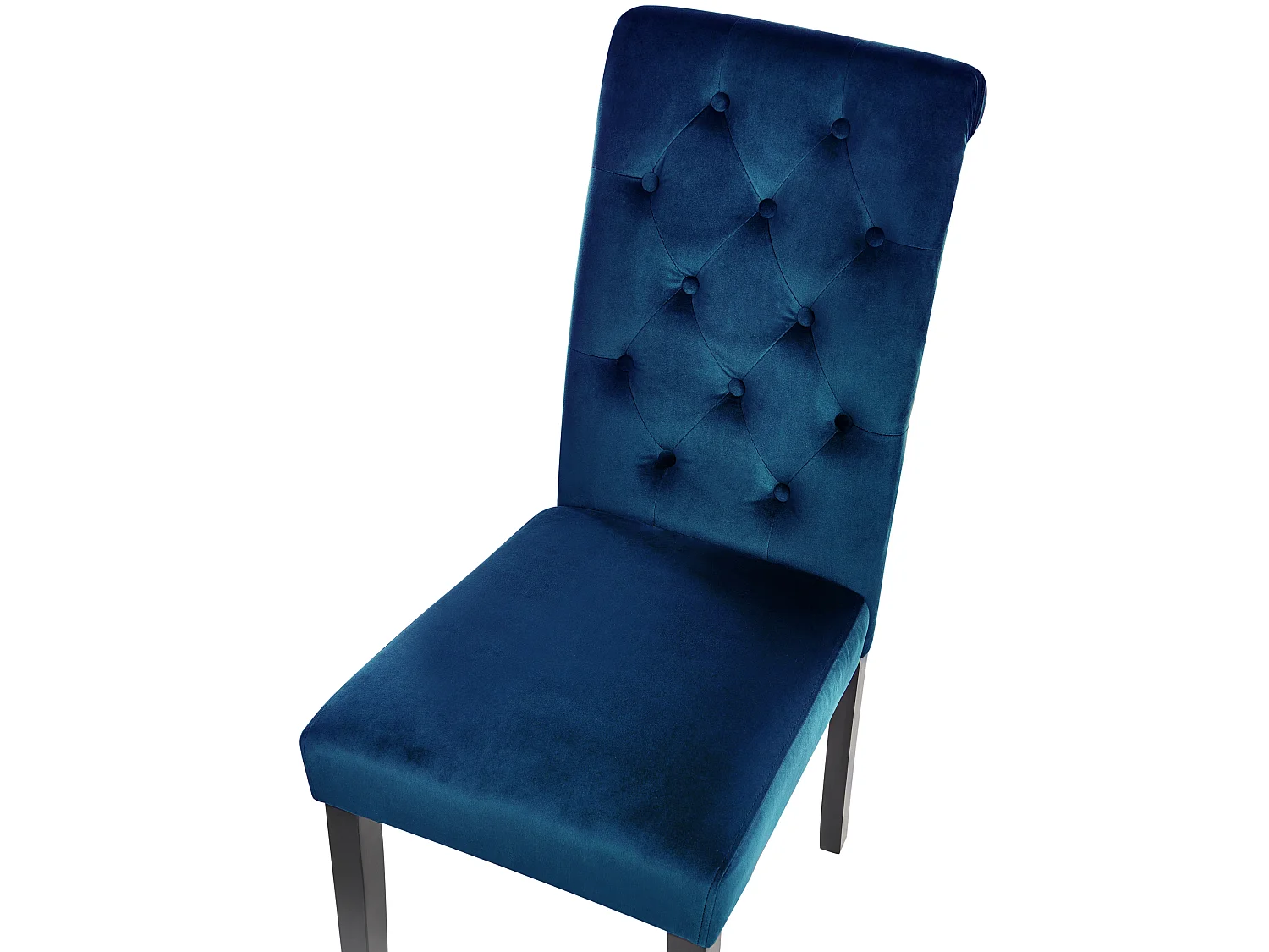Set di 2 sedie da pranzo VELVA Velluto Blu scuro