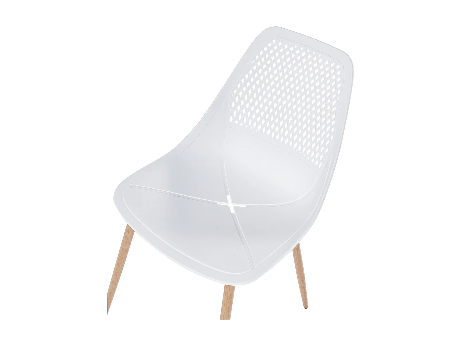 Lot de 4 chaises de salle à manger HAZELTON Blanc