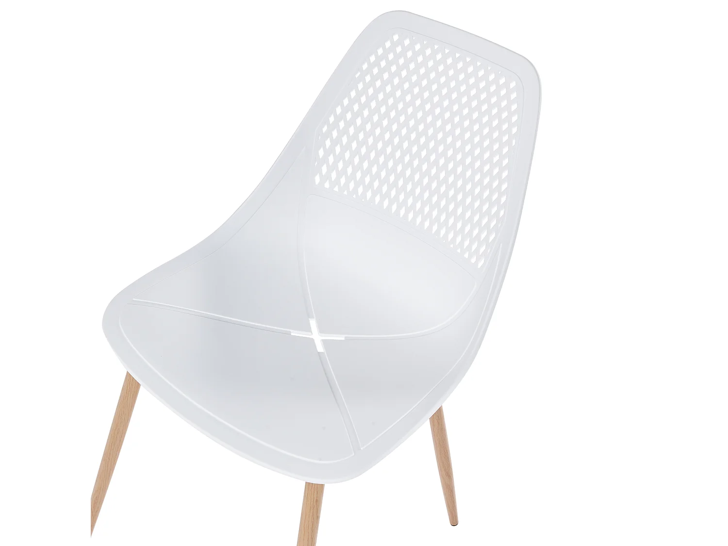 Lot de 4 chaises de salle à manger HAZELTON Blanc