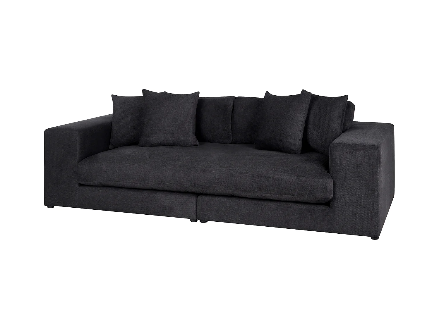 Divano GLORVIKA Tessuto Nero 3 posti