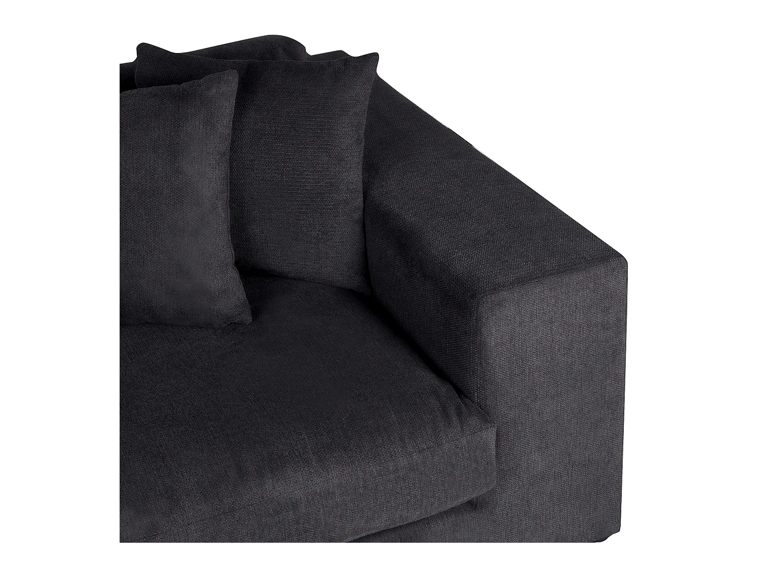 Divano GLORVIKA Tessuto Nero 3 posti