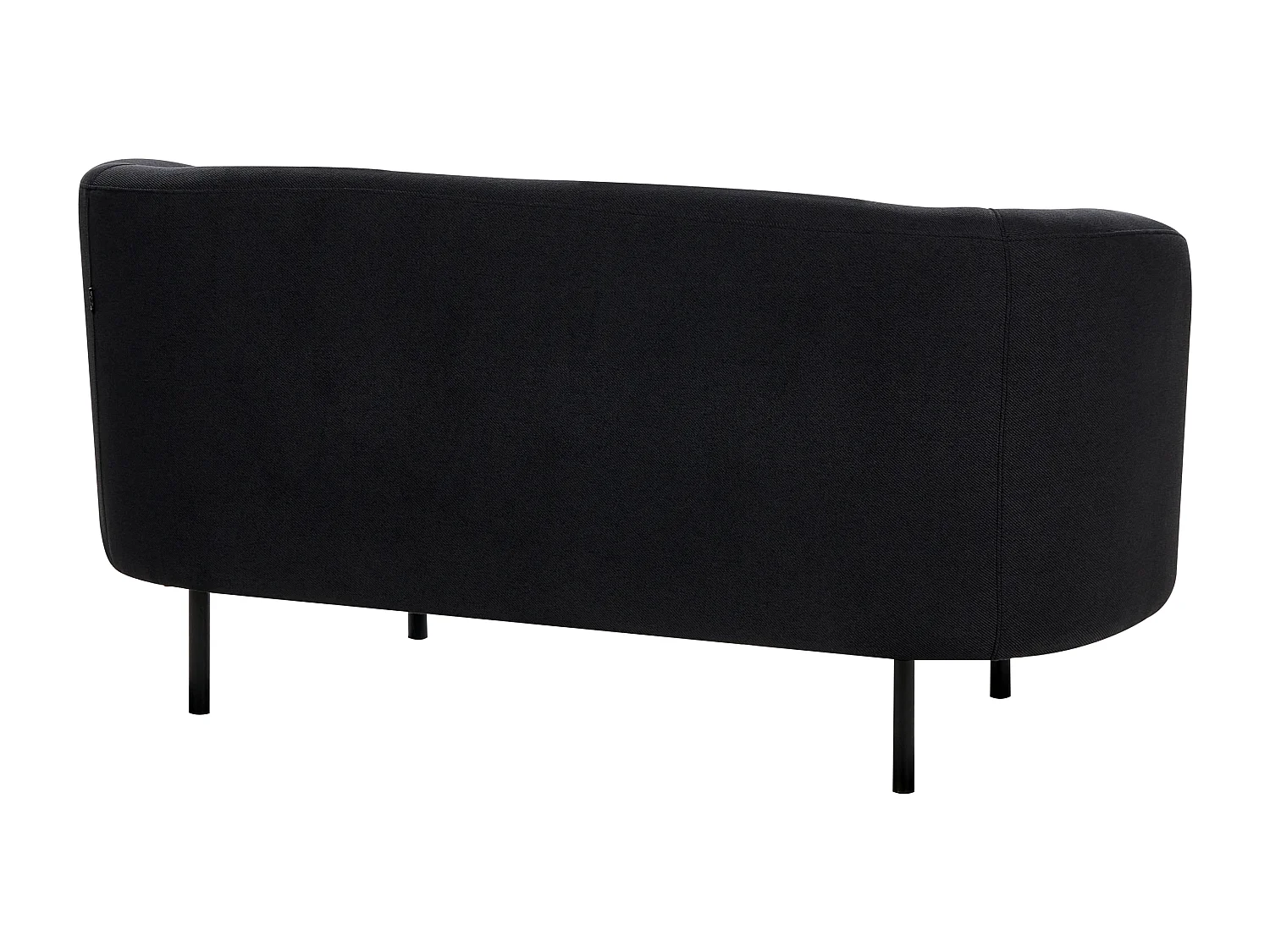 Sofa LOEN Stoff Schwarz 2-Sitzer