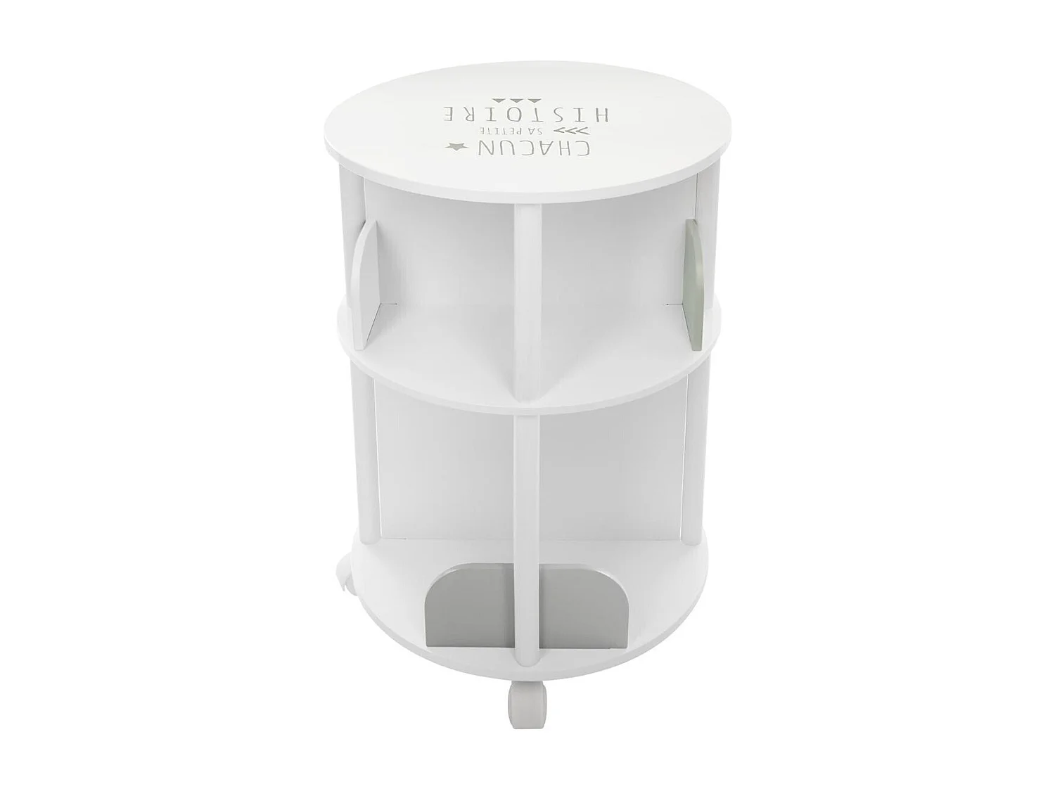 WELL HOME - Bibliothèque pour enfants rotonde gris Ø40x59cm