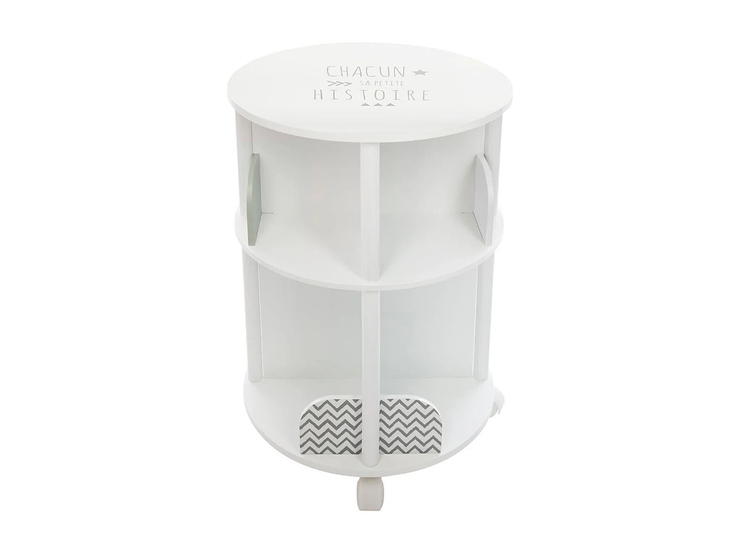 WELL HOME - Bibliothèque pour enfants rotonde gris Ø40x59cm