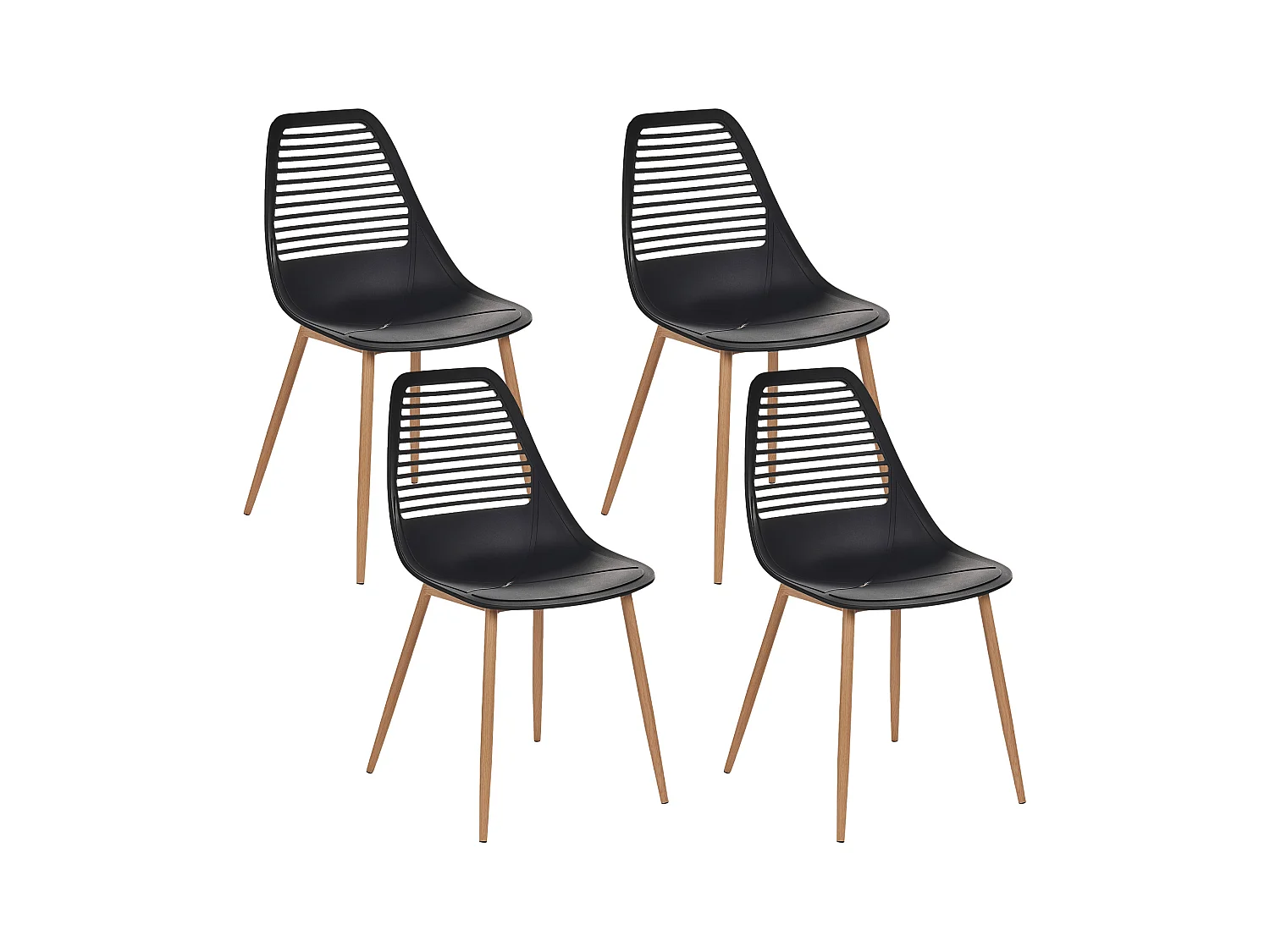 Lot de 4 chaises de salle à manger MONTELLO Noir