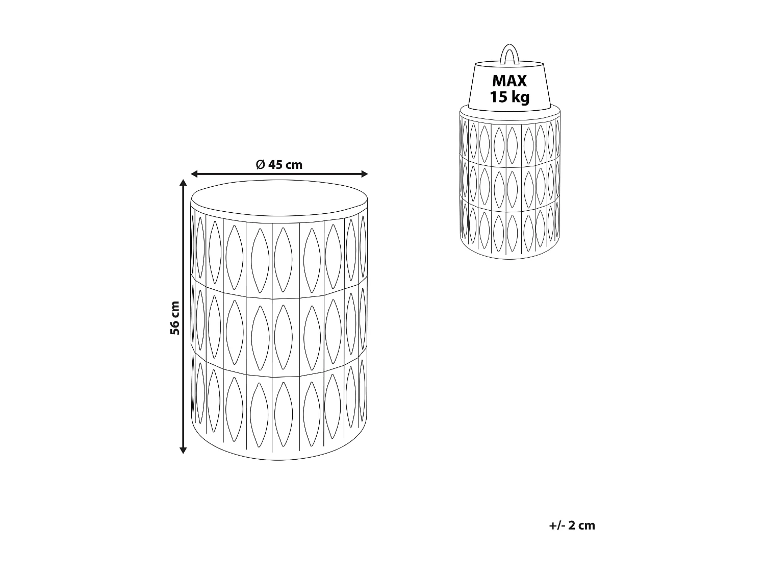 Table d'appoint DEARA Gris clair