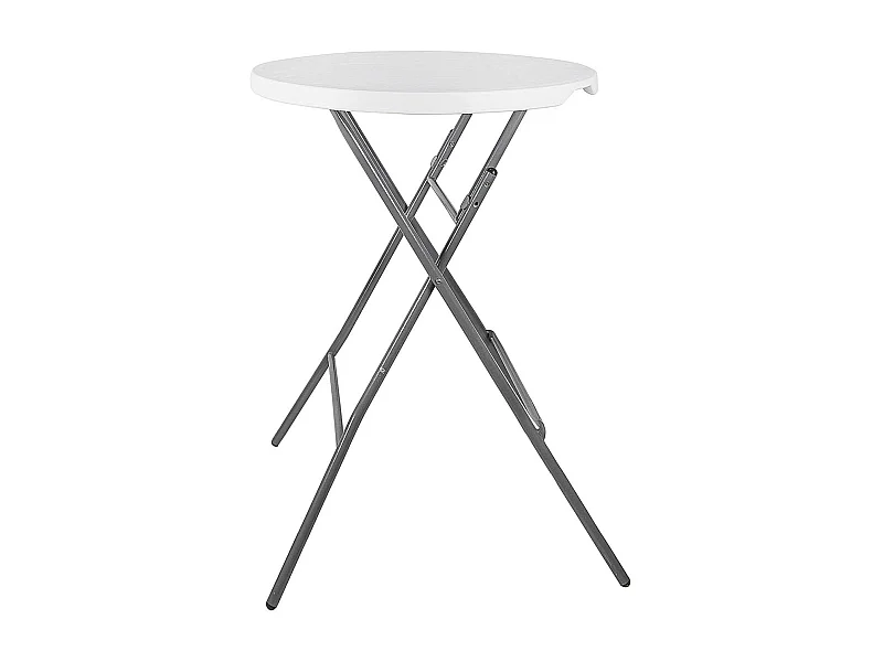 Table de bar en polyéthylène blanc Ø80x110cm