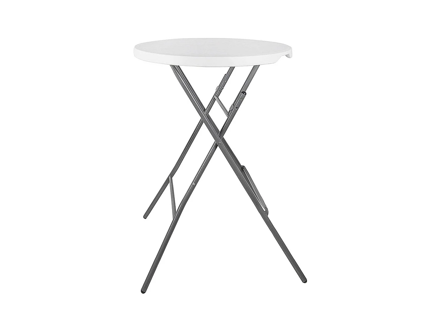 Table de bar en polyéthylène blanc Ø80x110cm