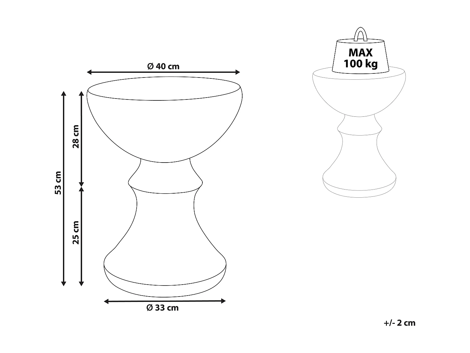 Table d'appoint CALDARO Marron